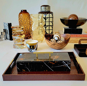 Black Marble Decorative Tray